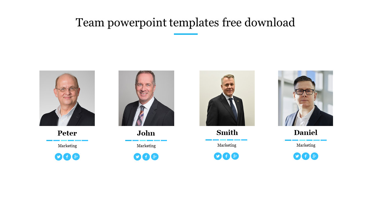 Attractive Team PowerPoint Templates Free Download